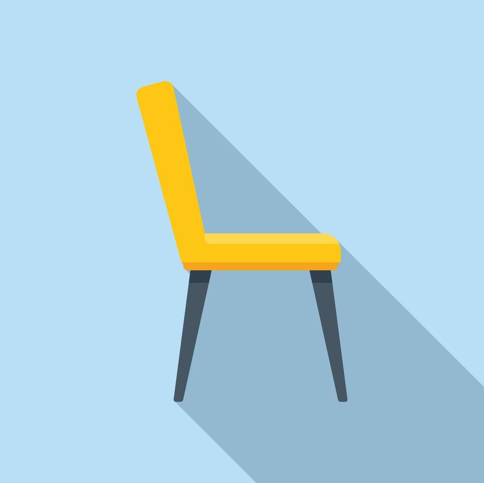 Soft kitchen chair icon flat vector. Interior room vector