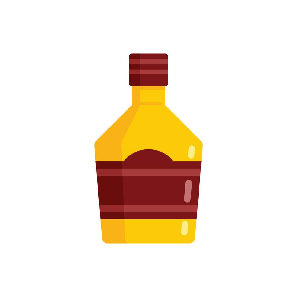 Bartender bottle drink icon flat isolated vector