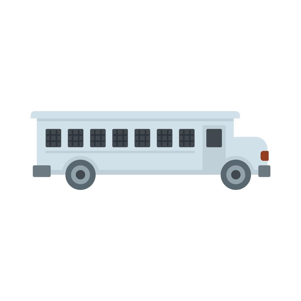 Prison bus icon flat isolated vector