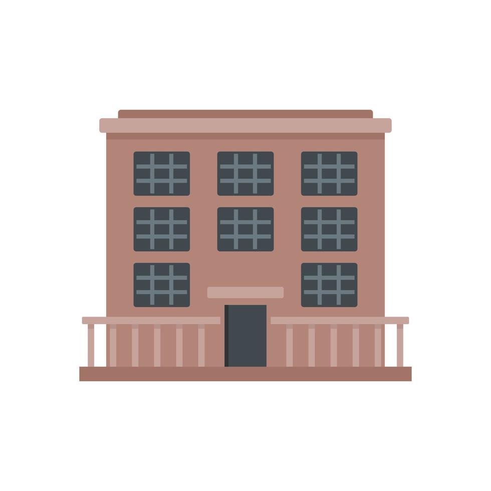 Prison building icon flat isolated vector