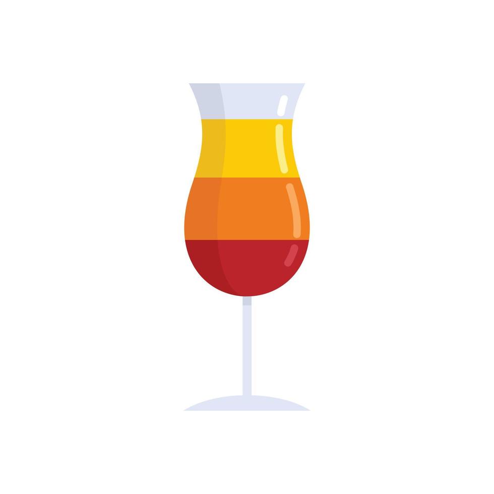 Sweet beach cocktail icon flat isolated vector