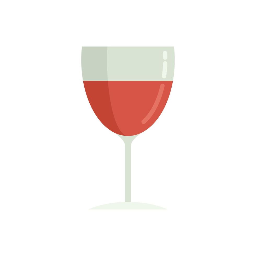 Drink wine glass icon flat isolated vector