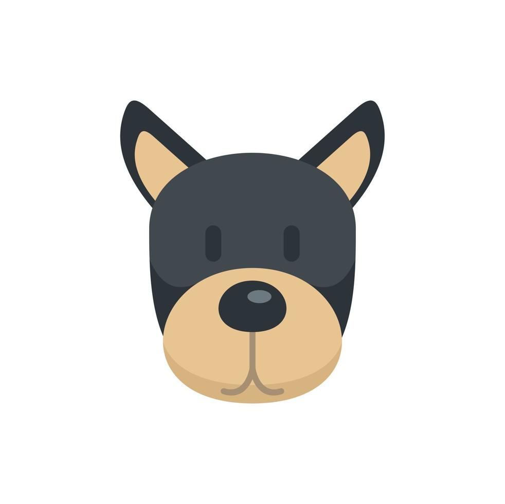 perro casa cachorro icono plano aislado vector