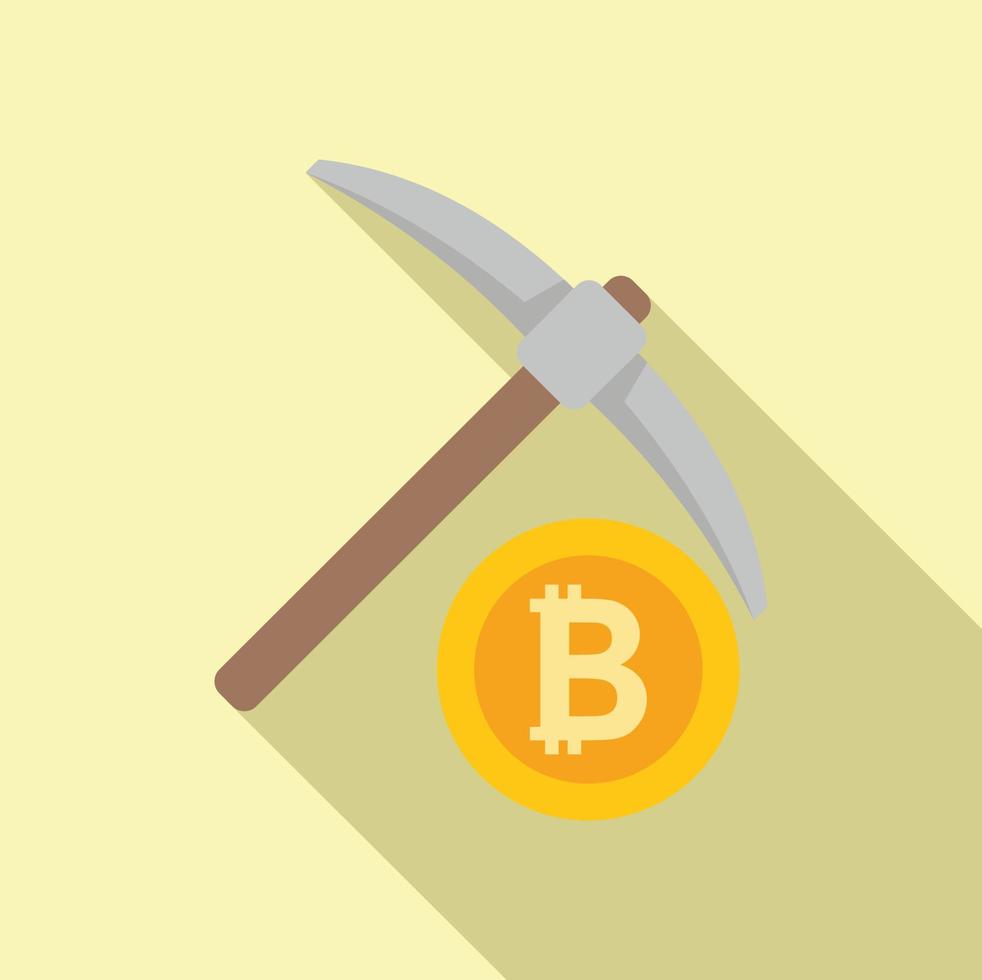 Bitcoin icon flat vector. Crypto business vector