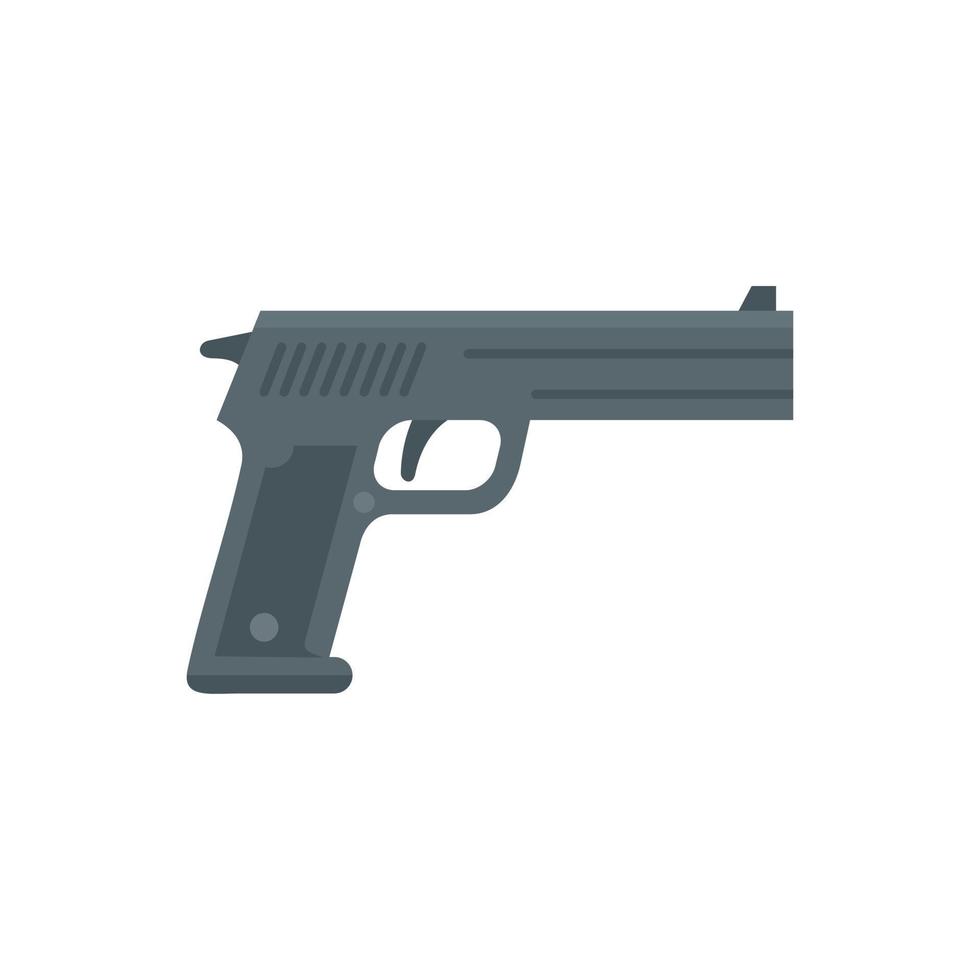 Investigator pistol icon flat isolated vector