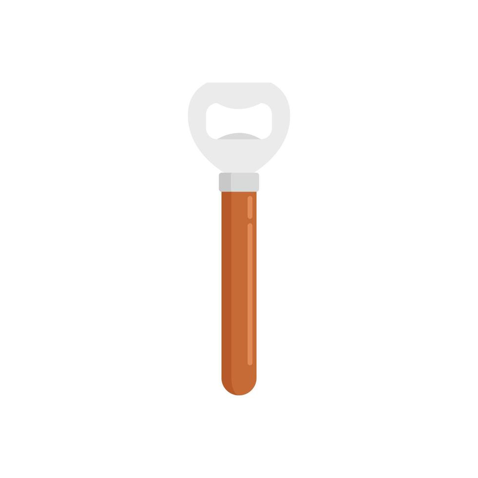 Bartender bottle-opener icon flat isolated vector