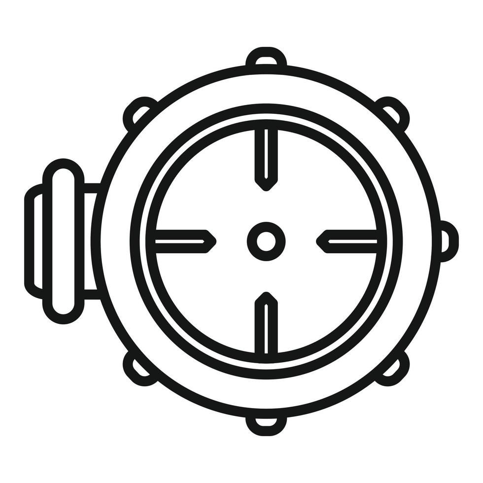 Target scope icon outline vector. Rifle gun vector