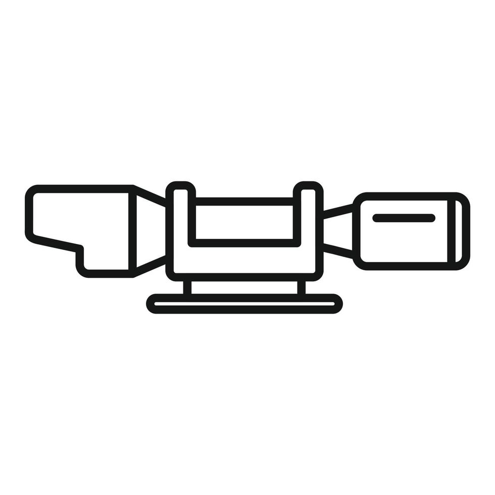 Scope sight icon outline vector. Rifle gun vector