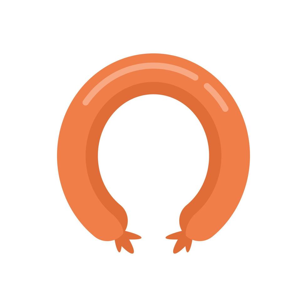 Butcher sausage icon flat isolated vector