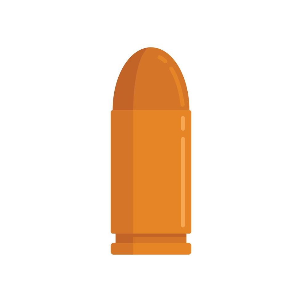 Pistol bullet icon flat isolated vector