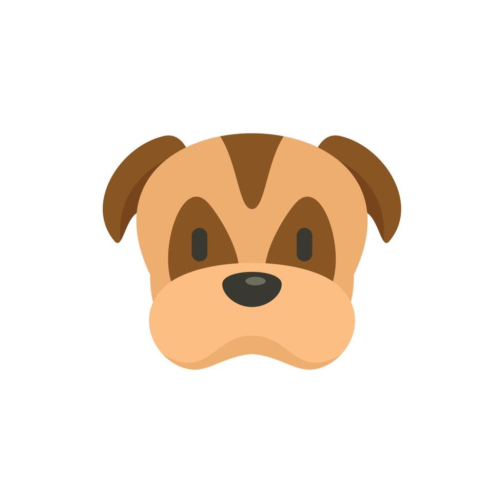 Labrador dog icon flat isolated vector