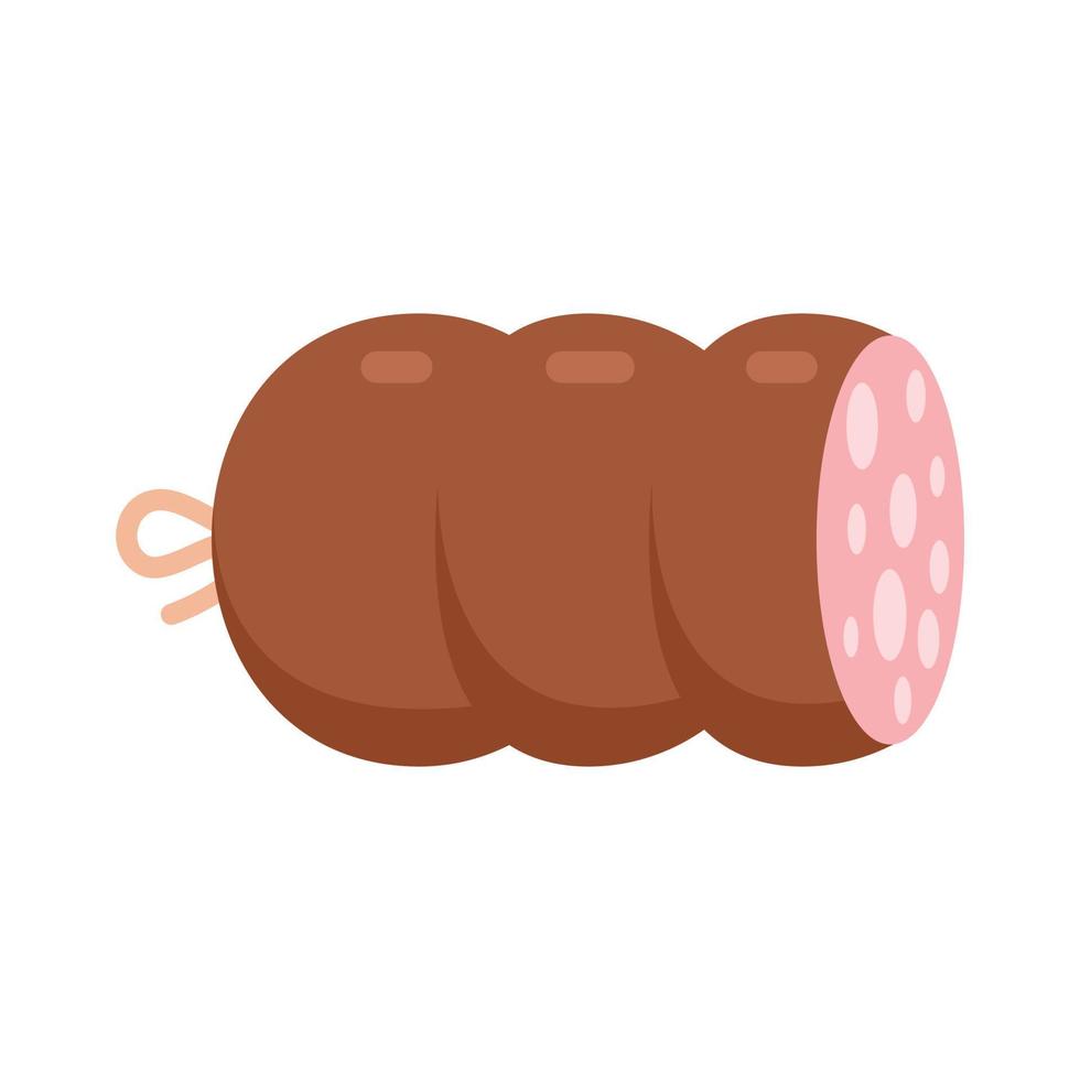 Sausage banger icon flat isolated vector