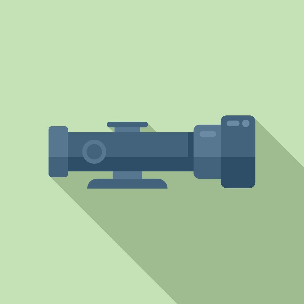Military scope icon flat vector. Sight target vector