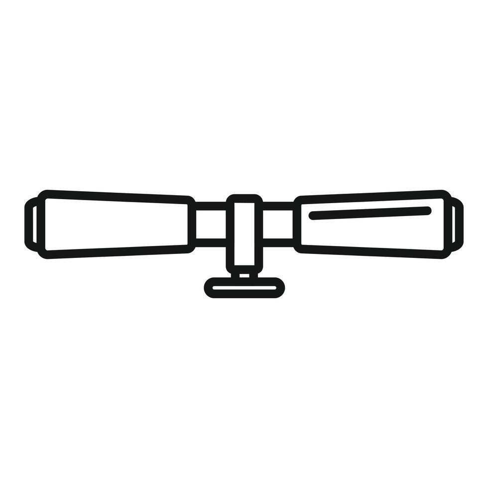 Military sight icon outline vector. Target cross vector