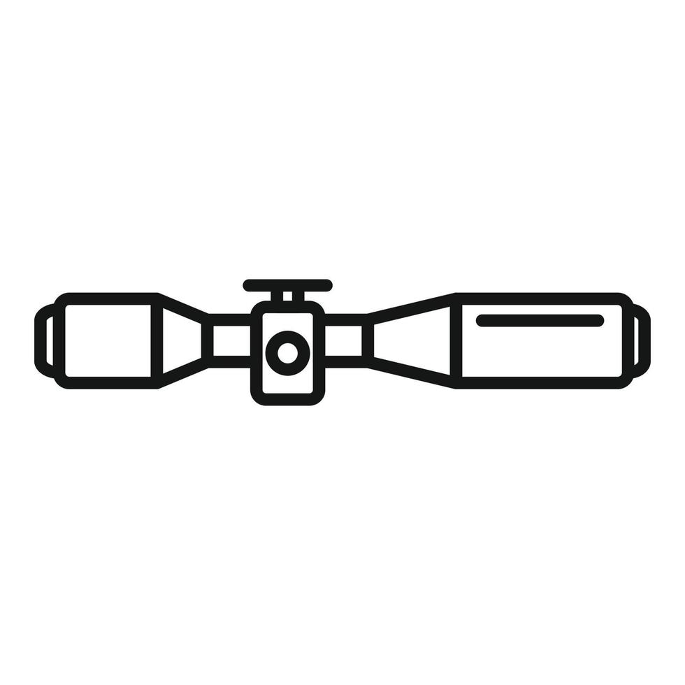 Weapon sight icon outline vector. Rifle cross vector
