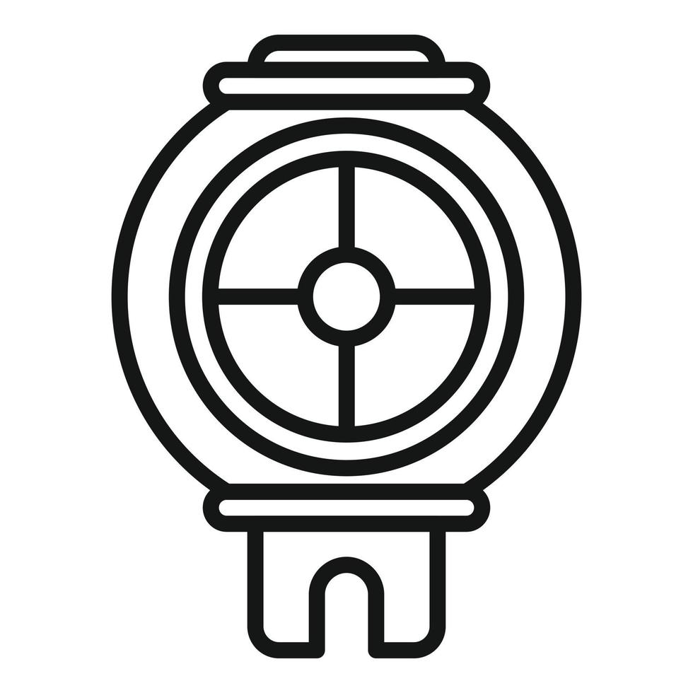 Sight icon outline vector. Rifle scope vector
