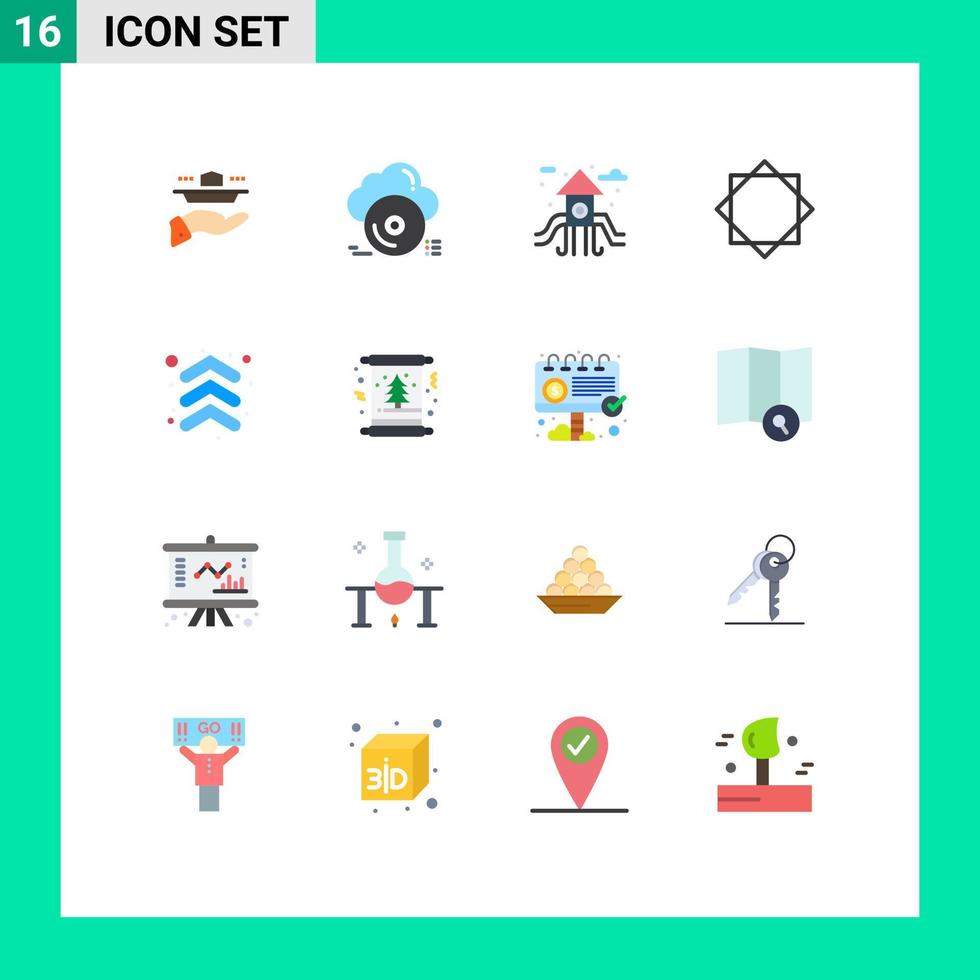 Set of 16 Modern UI Icons Symbols Signs for arrow virus cloud security play ground Editable Pack of Creative Vector Design Elements