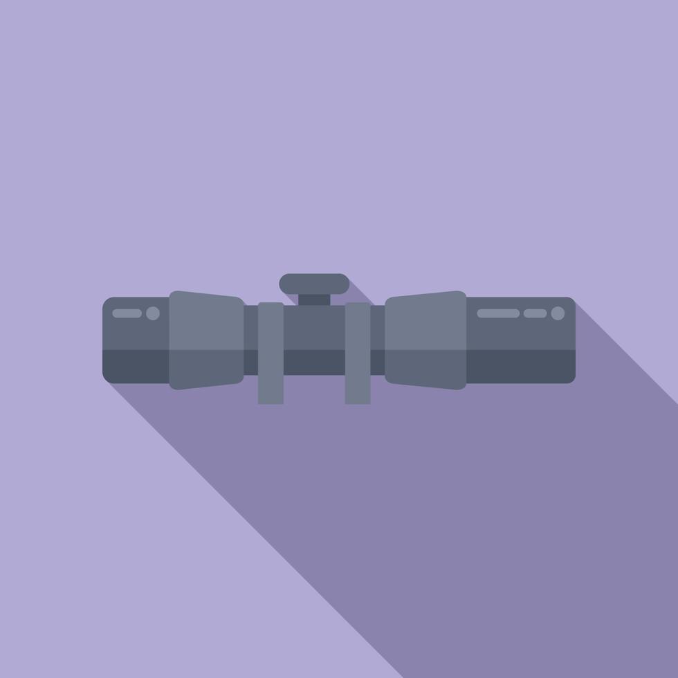 Rifle scope icon flat vector. Gun sight vector