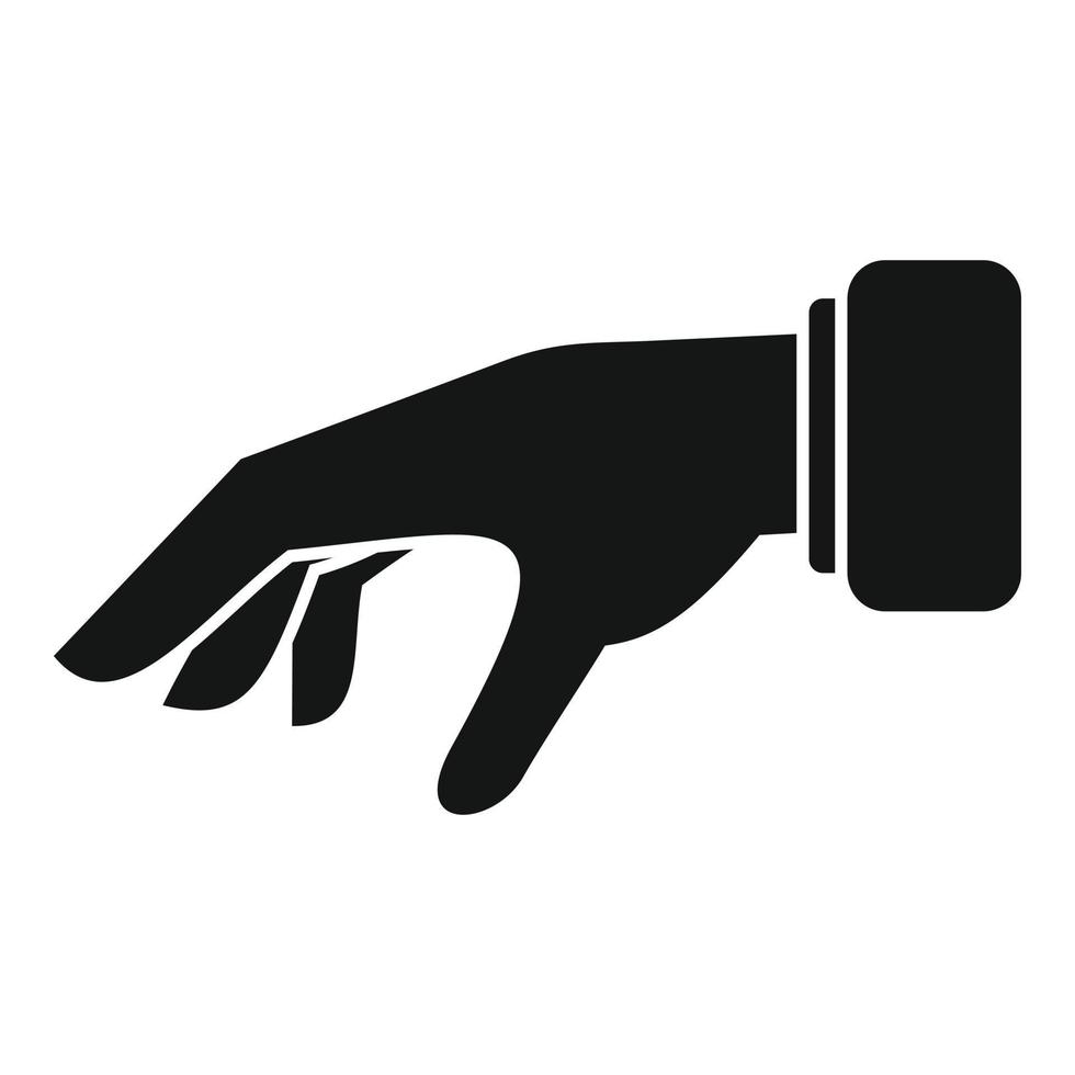 Hold gesture icon simple vector. Finger palm vector