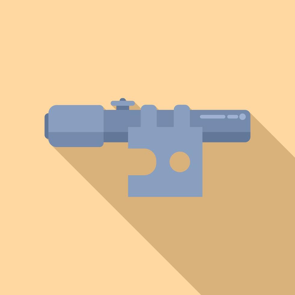 Sniper telescopic sight icon flat vector. Rifle gun vector