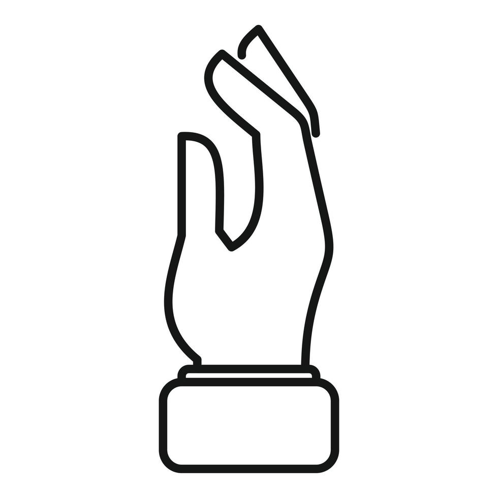 Peace sign icon outline vector. Finger hold vector