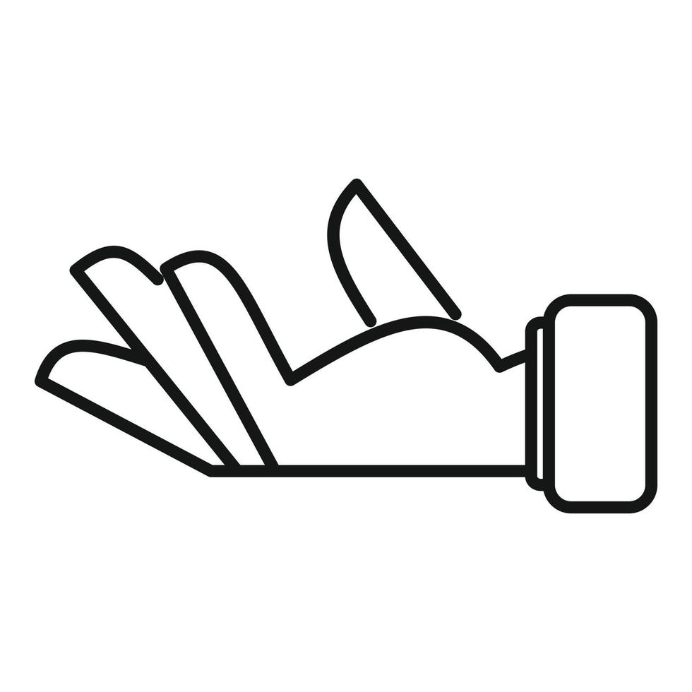 Thumb down icon outline vector. Finger pose vector