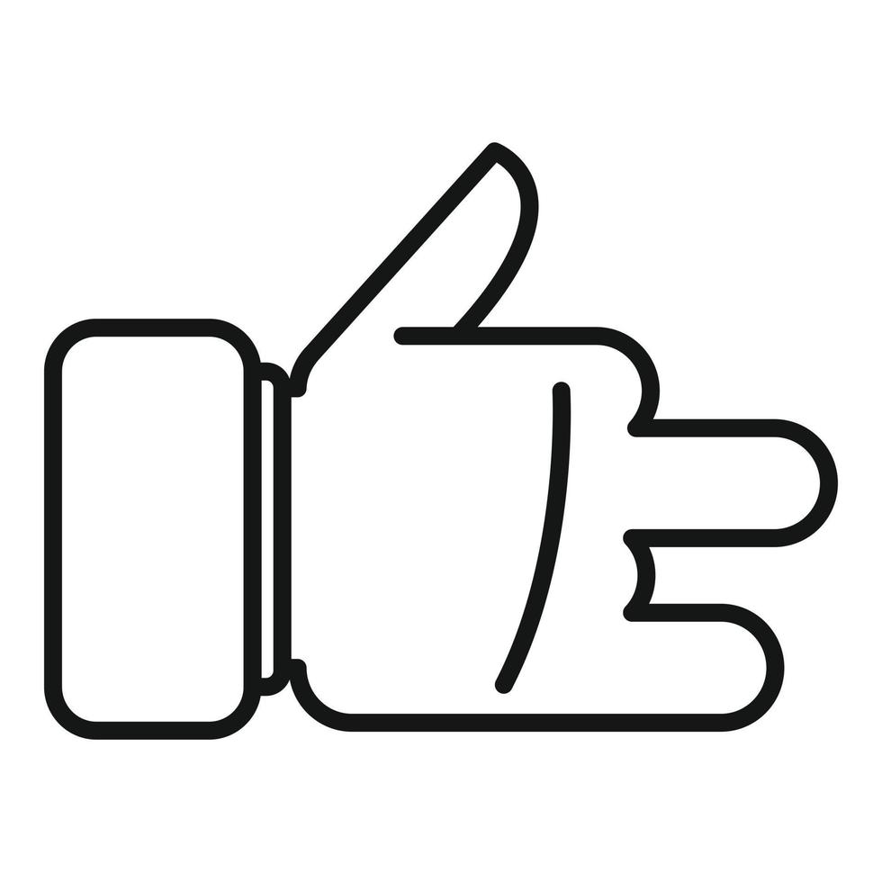 Please gesture icon outline vector. Arm pose vector