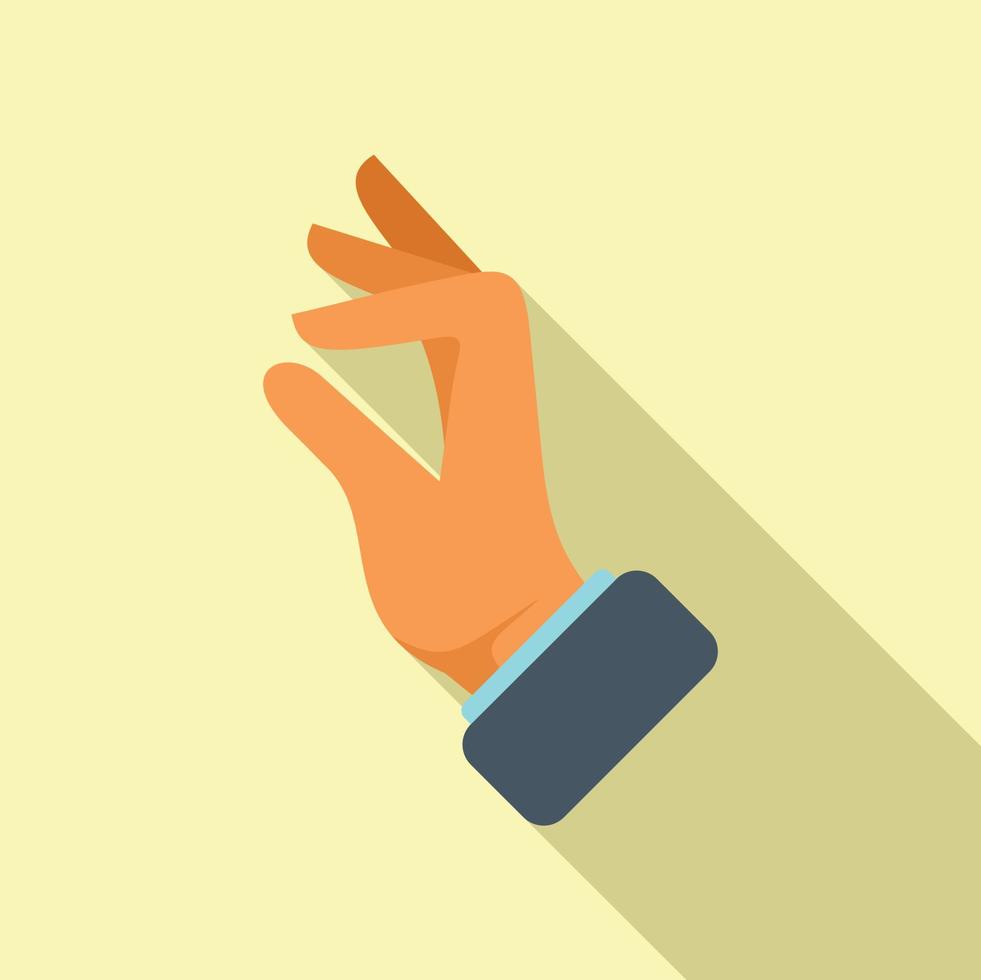Show finger icon flat vector. Hold gesture vector