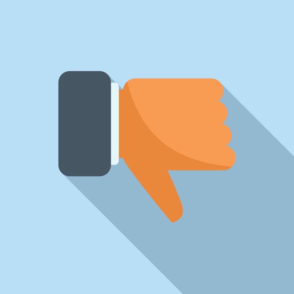 Thumb down icon flat vector. Finger pose vector