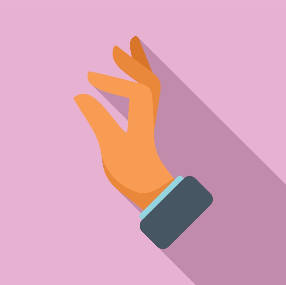 Change gesture icon flat vector. Finger hold vector