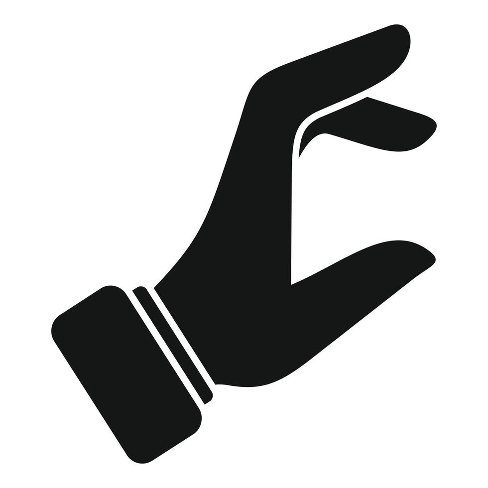 Small hand icon simple vector. Finger hold vector