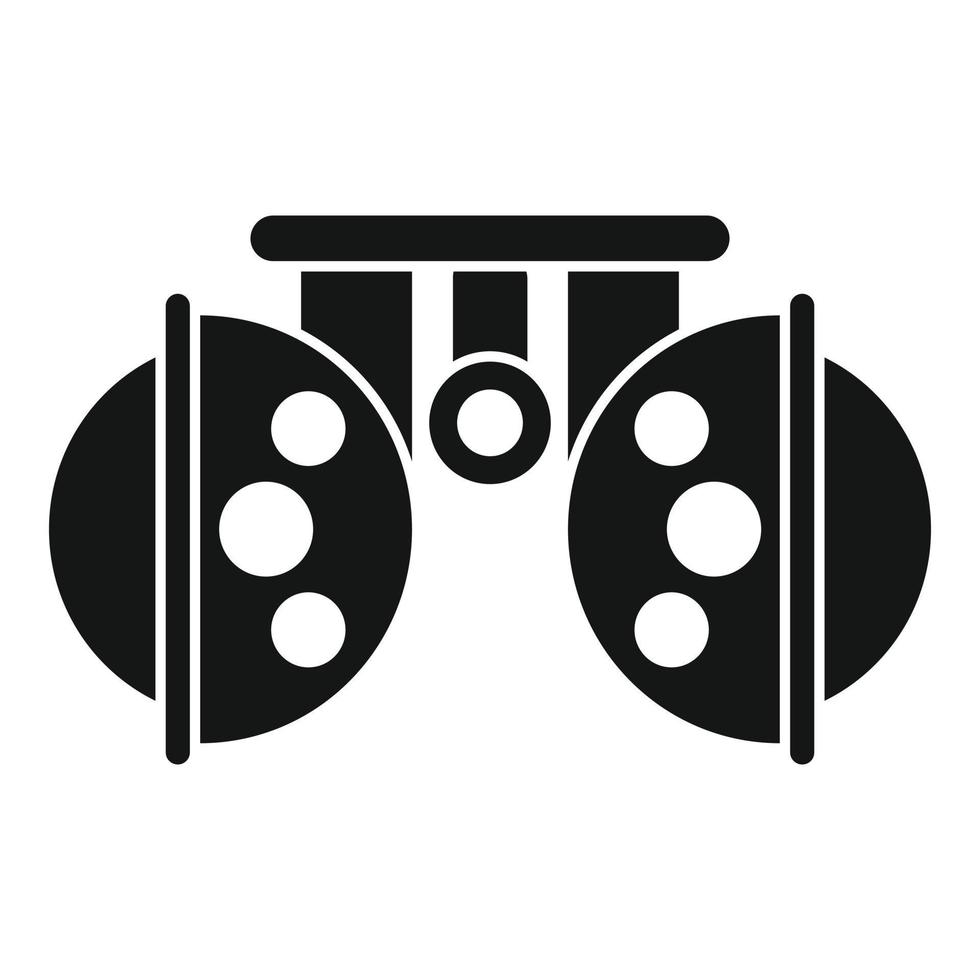 Eye care device icon simple vector. Test exam vector