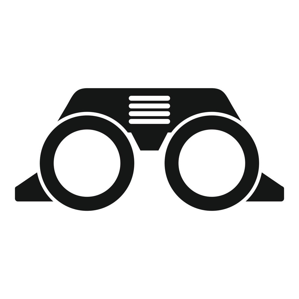 vector simple del icono del dispositivo de visión. Examen de ojos