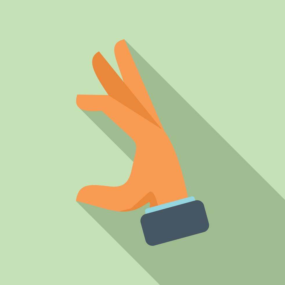 Big gesture icon flat vector. Finger hold vector