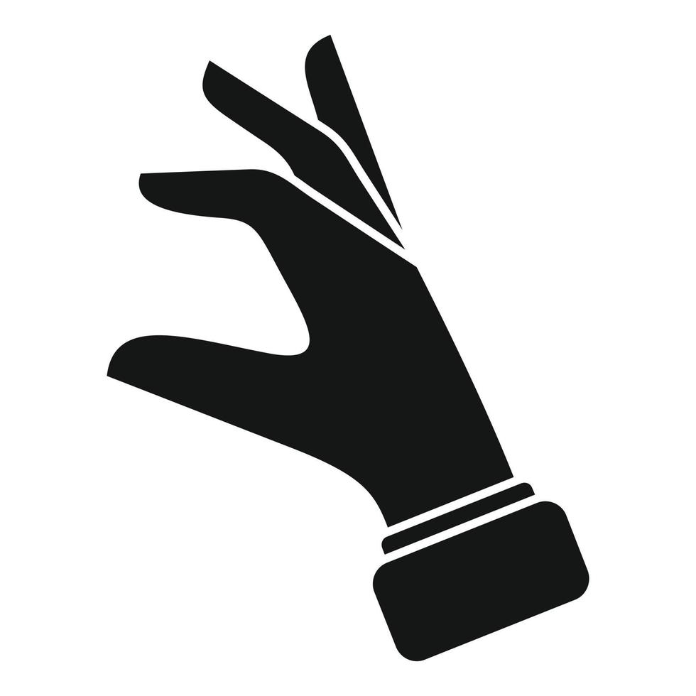 One finger icon simple vector. Ok palm vector