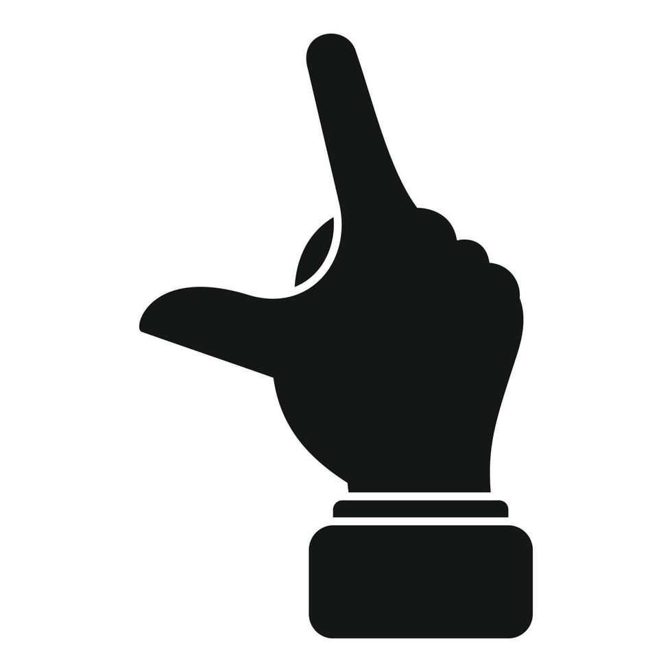 vector simple de icono de tres dedos. espera bien