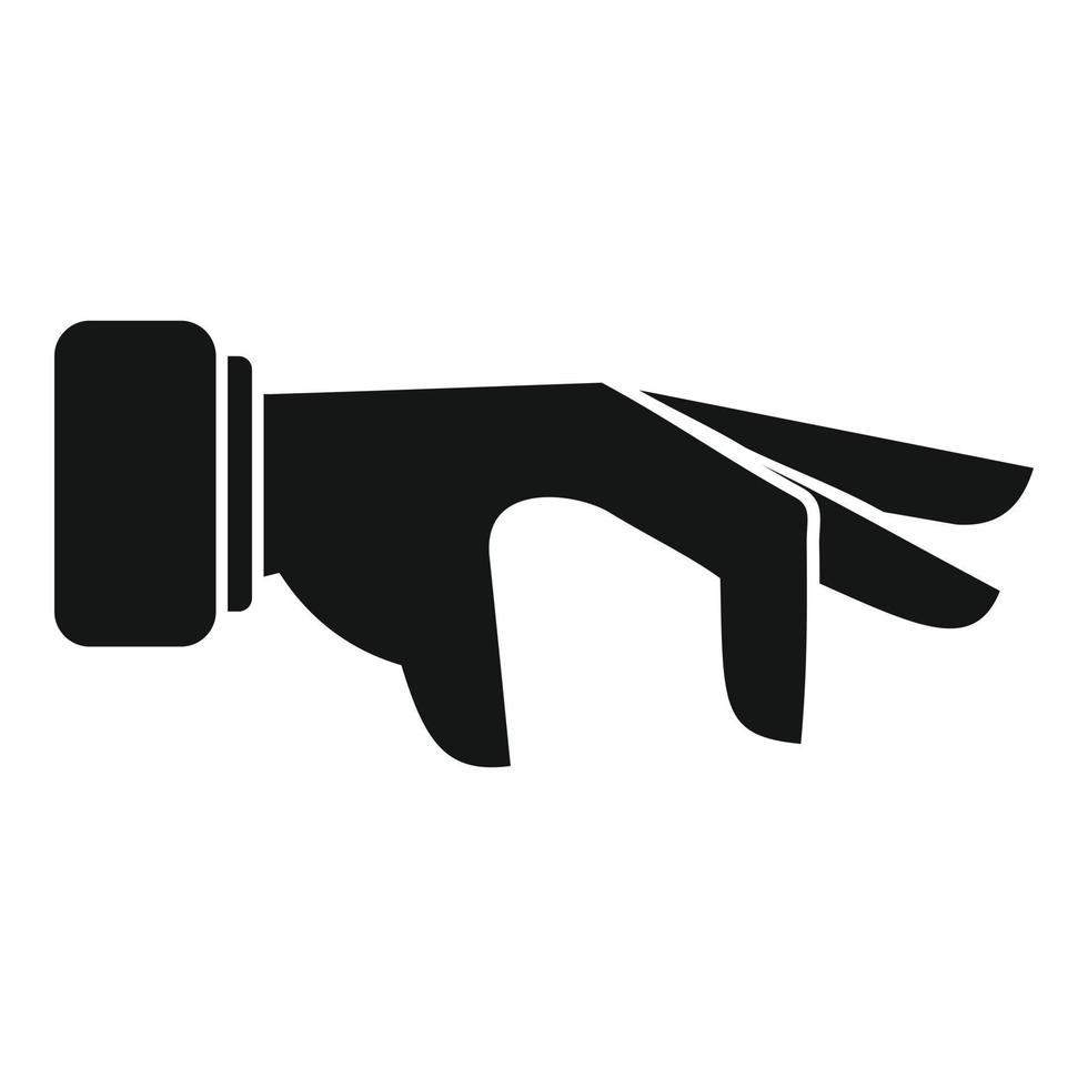 Small gesture icon simple vector. Finger hold vector