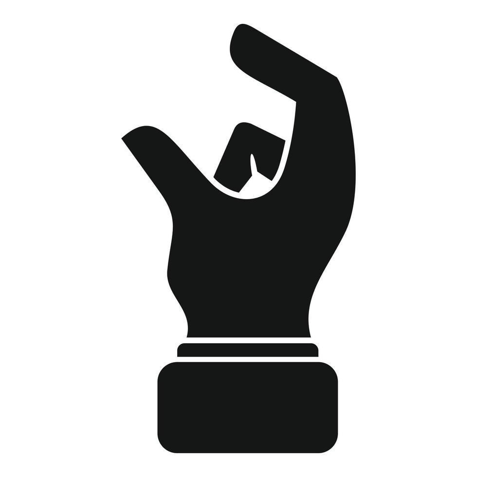 Show gesture icon simple vector. Arm pose vector