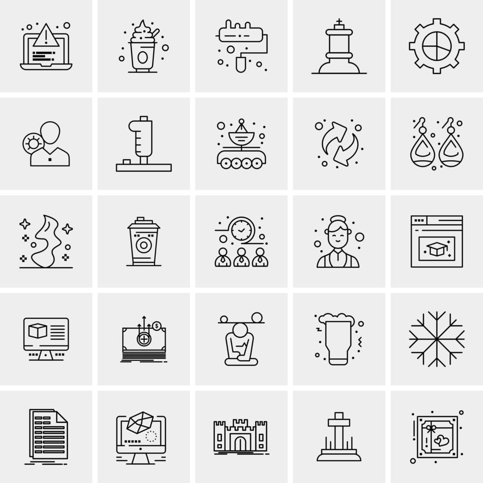 25 Universal Business Icons Vector Creative Icon Illustration to use in web and Mobile Related project