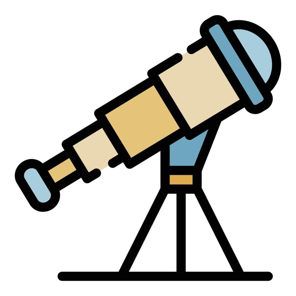 School telescope icon color outline vector