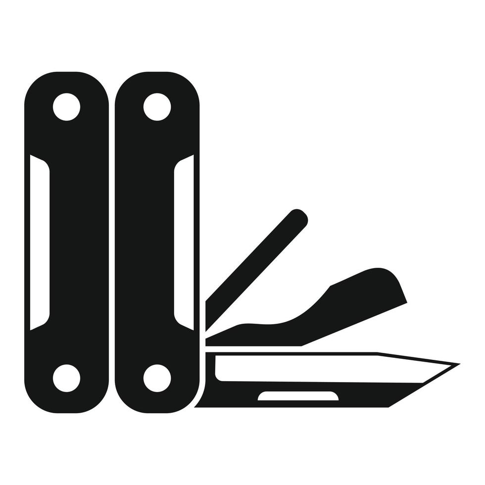 vector simple del icono del cuchillo del ejército. multiherramienta de bolsillo