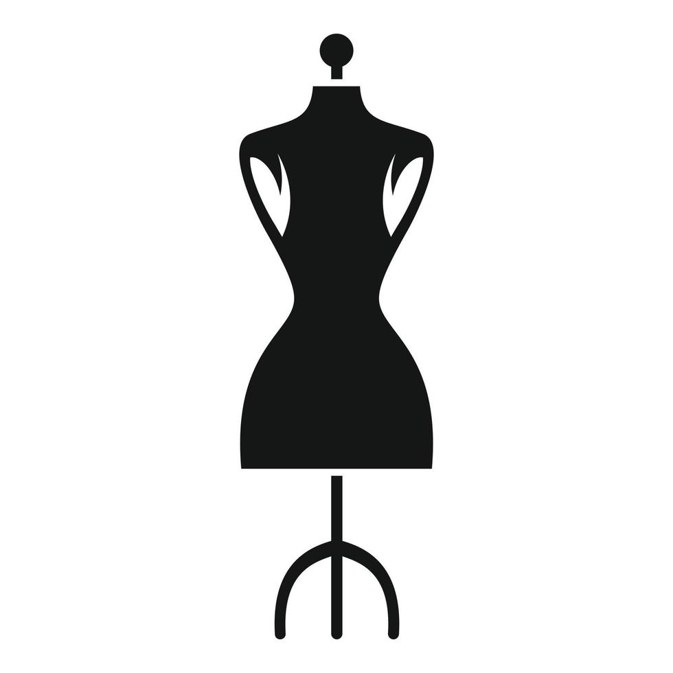 Fabric manequine icon simple vector. Wool knit vector