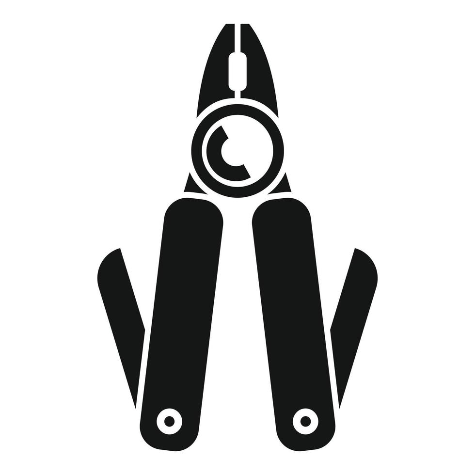 Knife kit icon simple vector. Army multitool vector