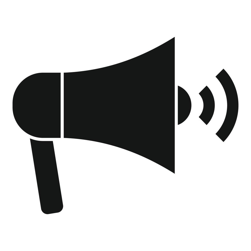 Megaphone info icon simple vector. Online internet vector