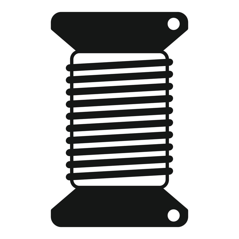 Thread bobine icon simple vector. Wool knit vector