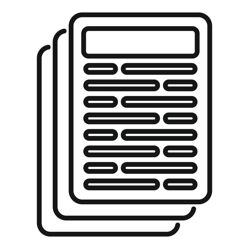 Paper help icon outline vector. Office service vector