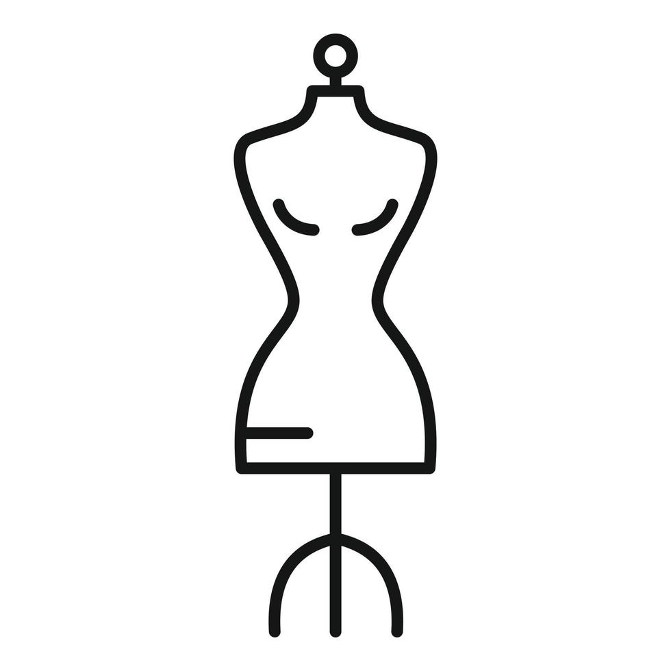 Fabric manequine icon outline vector. Wool knit vector