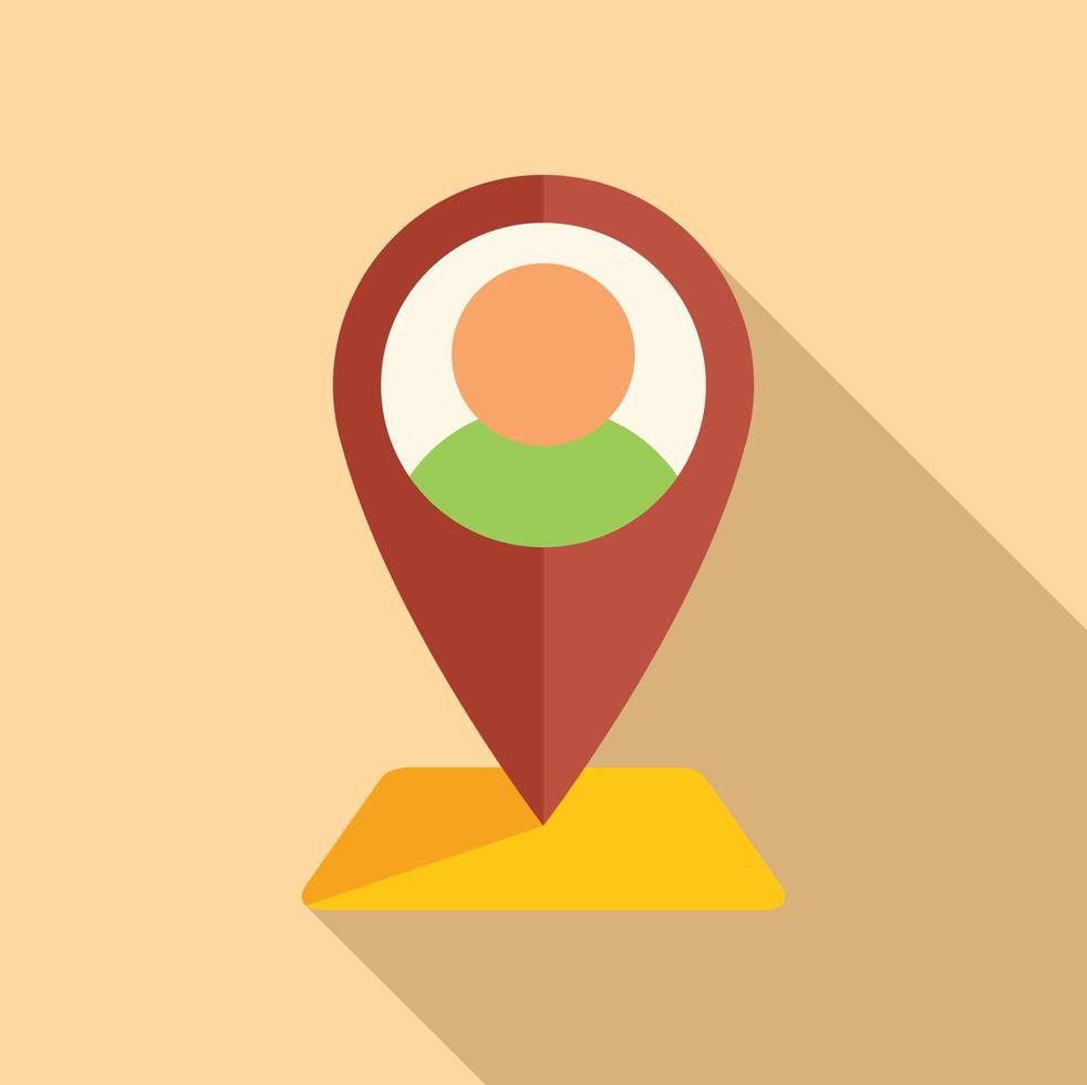 Support location icon flat vector. Office service vector