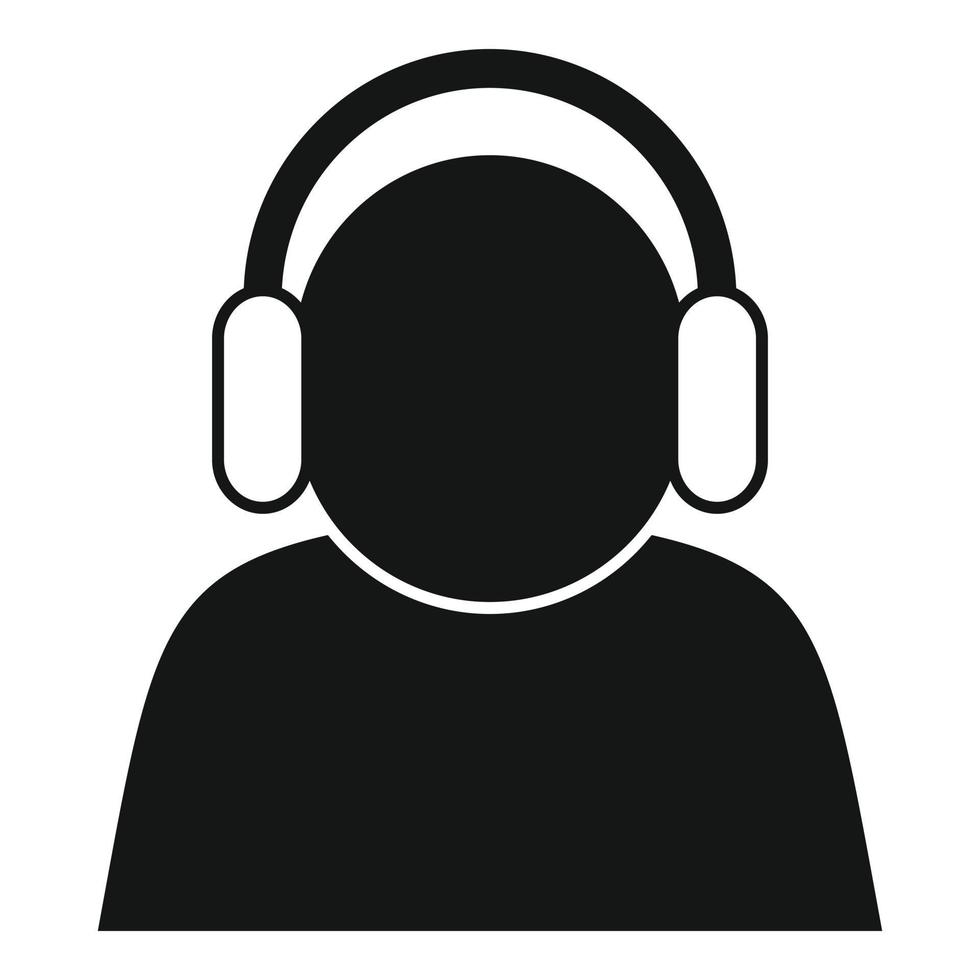 Call support man icon simple vector. Customer contact vector