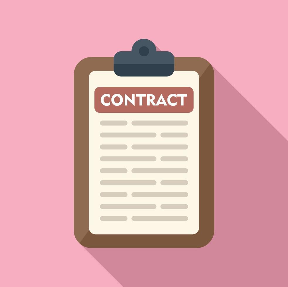 Contract help icon flat vector. Office service vector